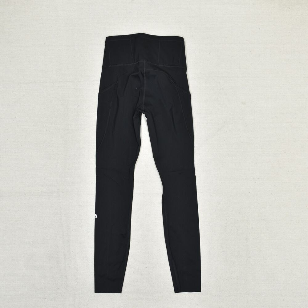 Lululemon Women Skinny Legging Pull On Polyester Size 2 Stretch Gym Side Pockets - Picture 3 of 8